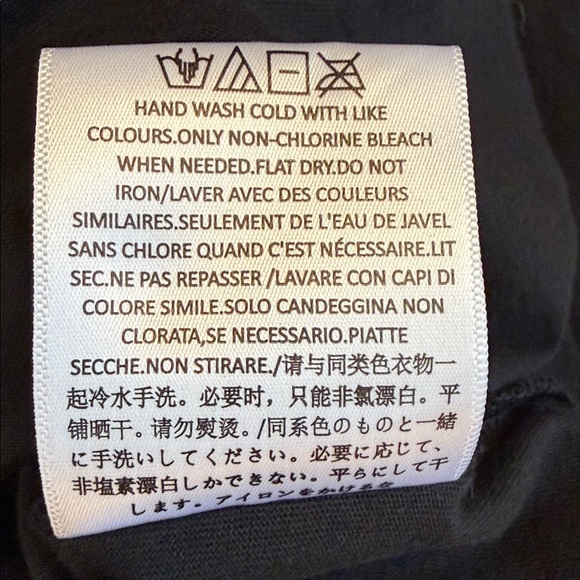 Fear of God Essentials Black Long Sleeve Moc-Neck T-Shirt Cotton Oversized Small - Picture 13 of 15